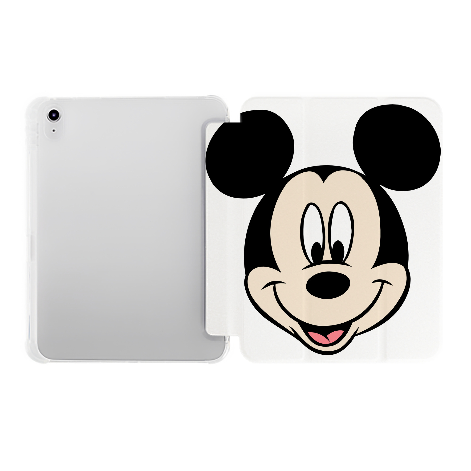 （画像用） ミッキーマウス Mickey Mouse IPad ケース ペン収納付き 三つ折りスタンド PUレザー×シリコン 対応機種9.5/10.5/10.9インチ
